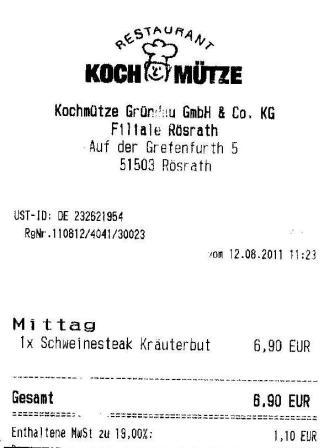 allag H�ffner Kochm�tze Restaurant